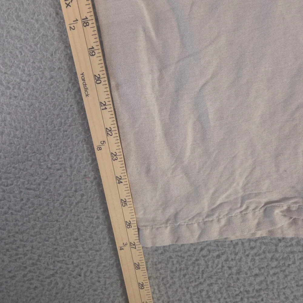 Cubavera Pants Mens‎ XL Beige Straight Leg Linen Blend Drawstring Elastic Waist